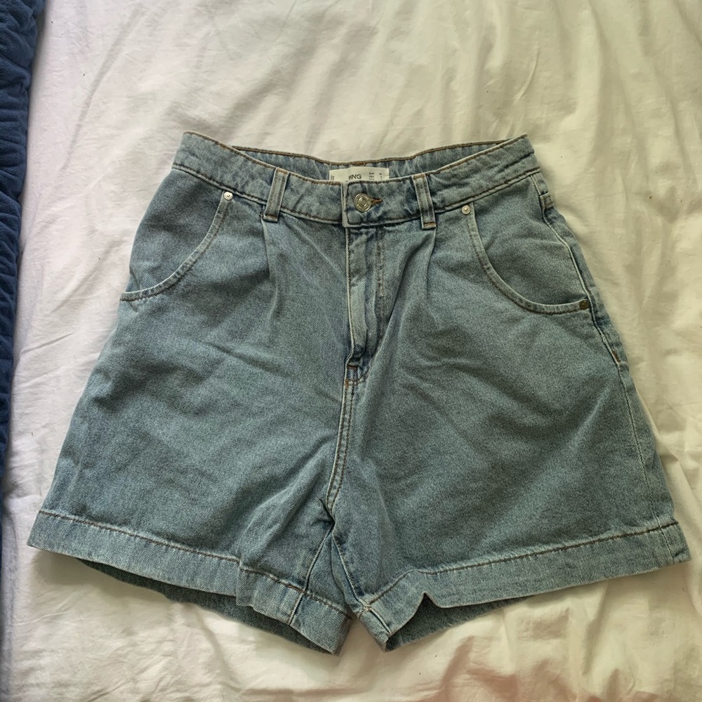 Mango long jean shorts